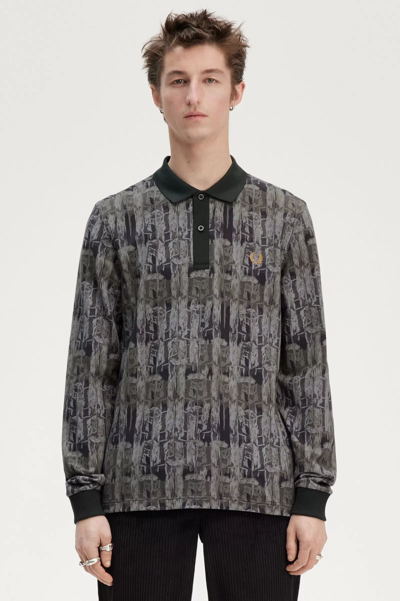 Clearance Abstract Print Polo Shirt Polo Shirts