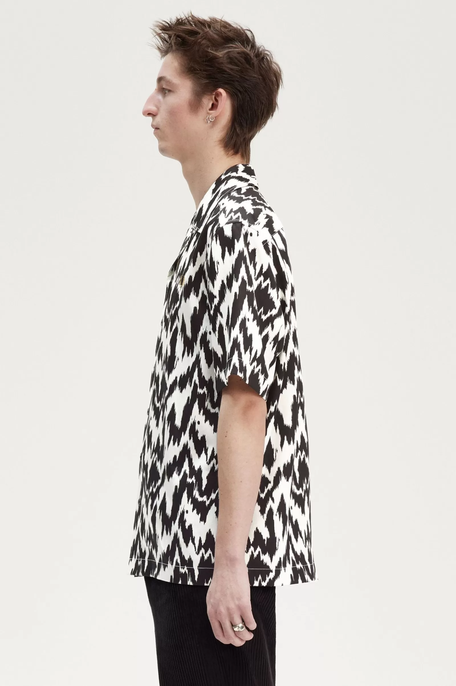 New Animal Print Revere Collar Shi Shirts