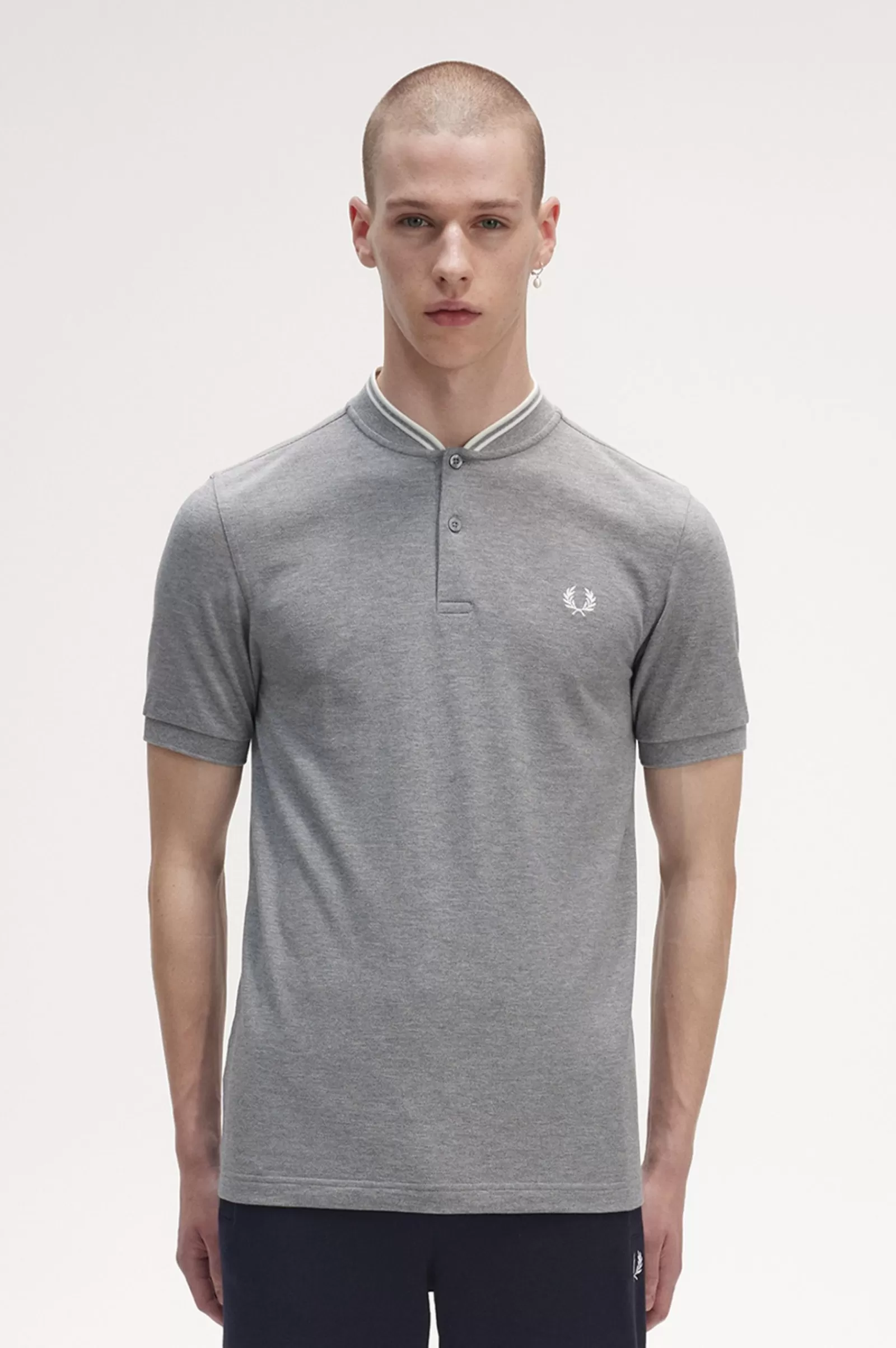 Shop Bomber Collar Polo Shirt Polo Shirts