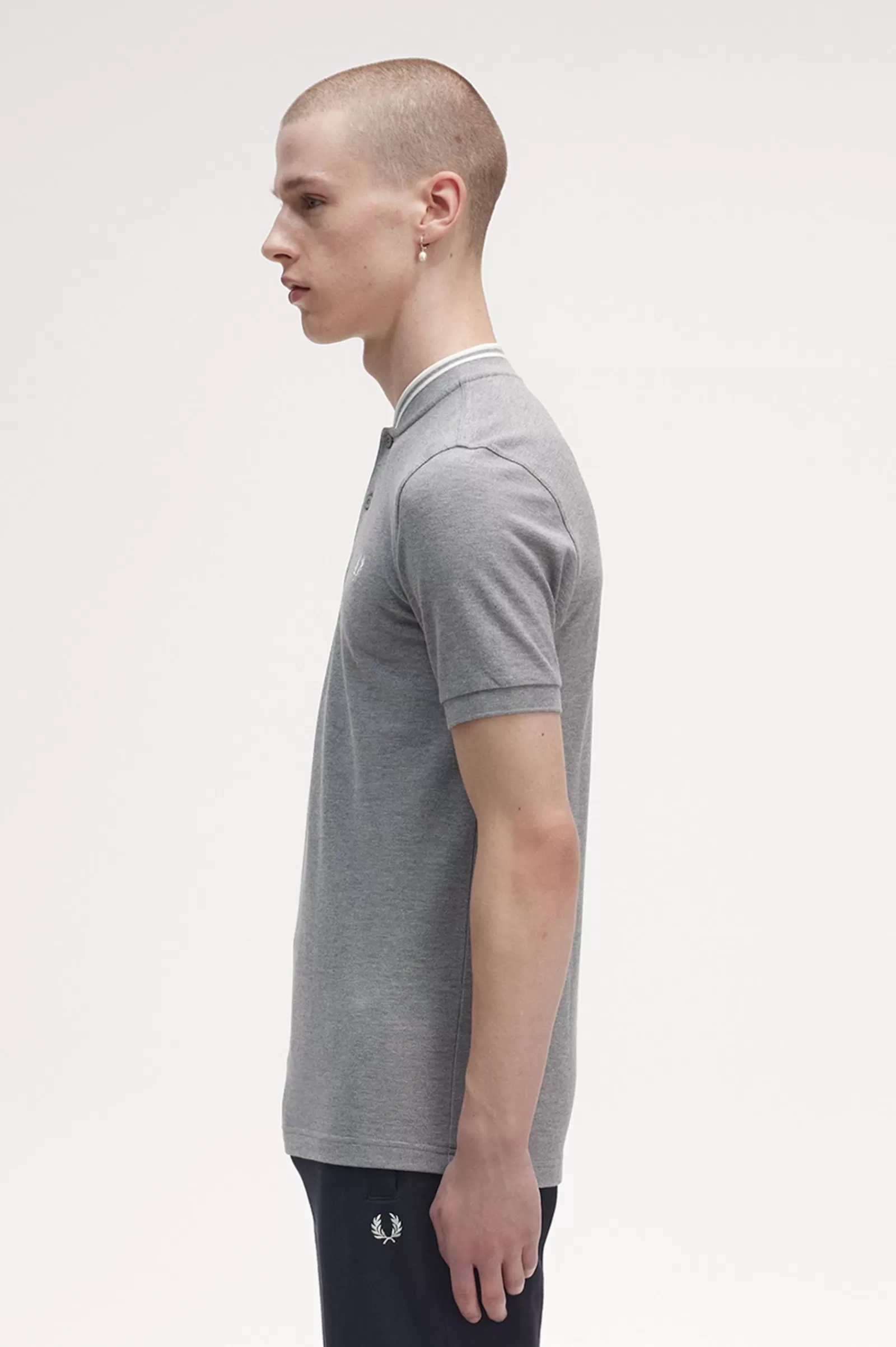 Shop Bomber Collar Polo Shirt Polo Shirts