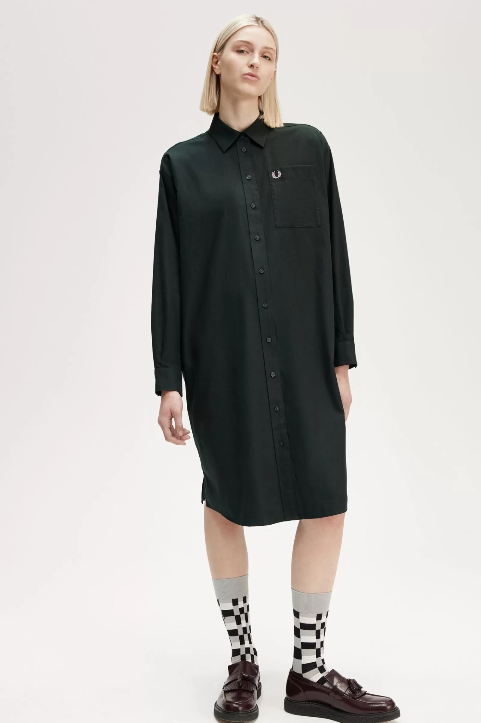 Best Brushed Twill Shirt Dress Women Dresses