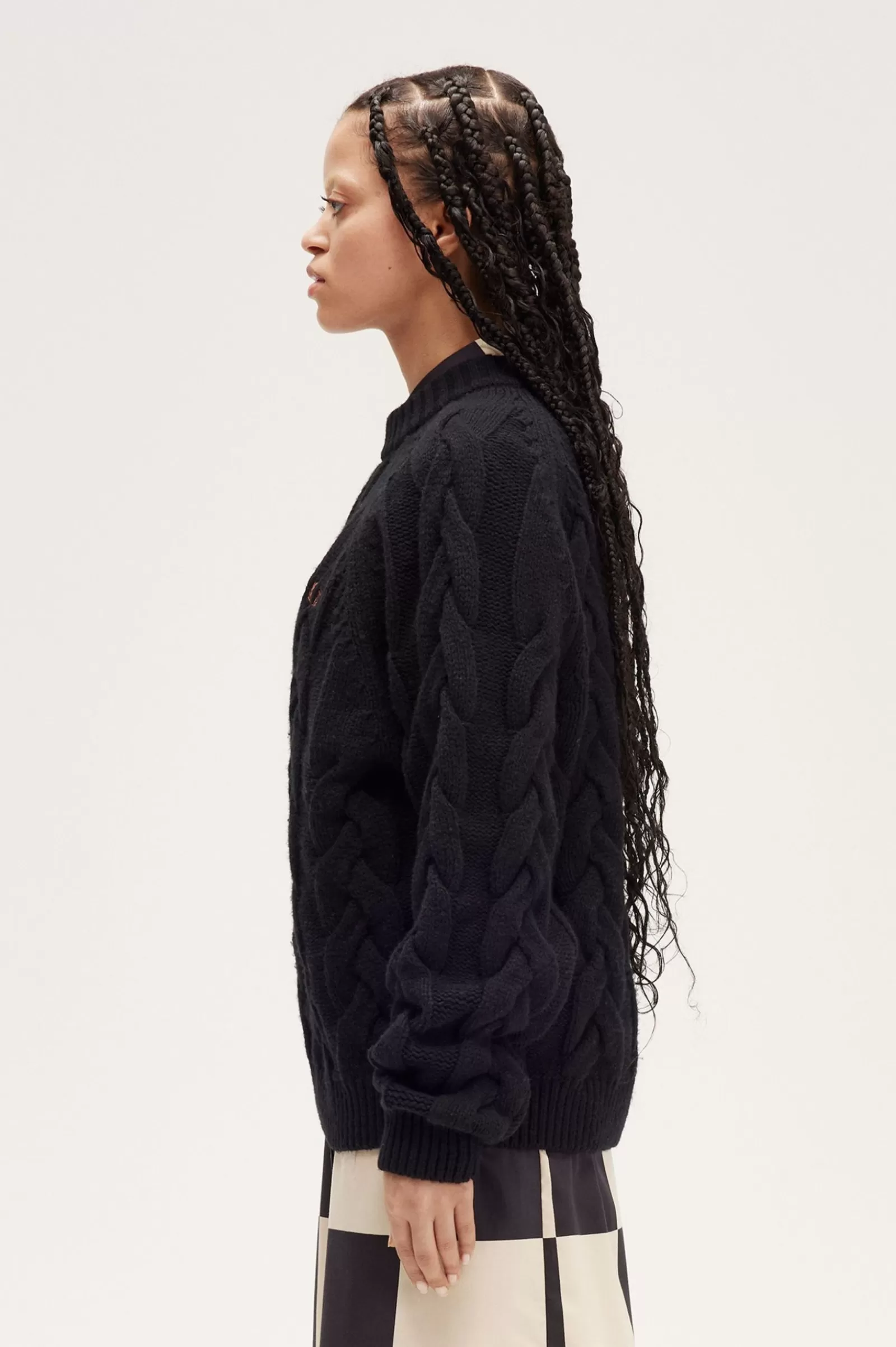 Shop Cable Knit Mock Jumper Women Knitwear