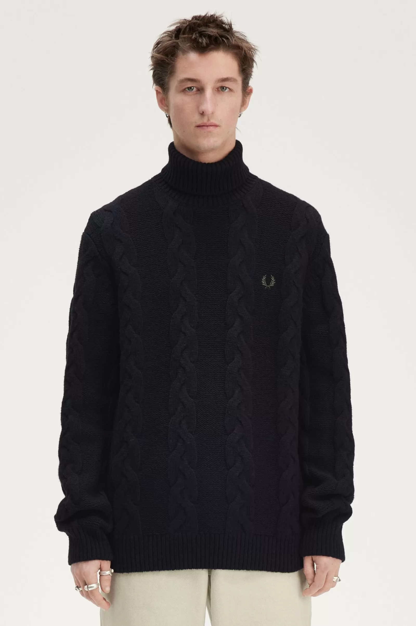 Flash Sale Cable Knit Roll Neck Jumper Knitwear