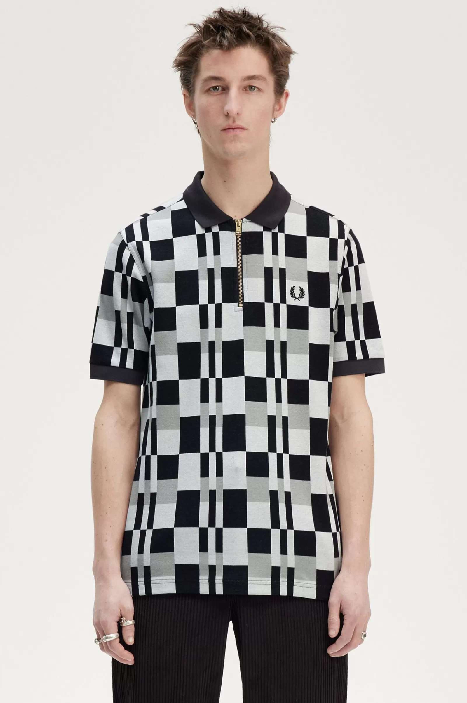 Clearance Chequerboard Polo Shirt Polo Shirts