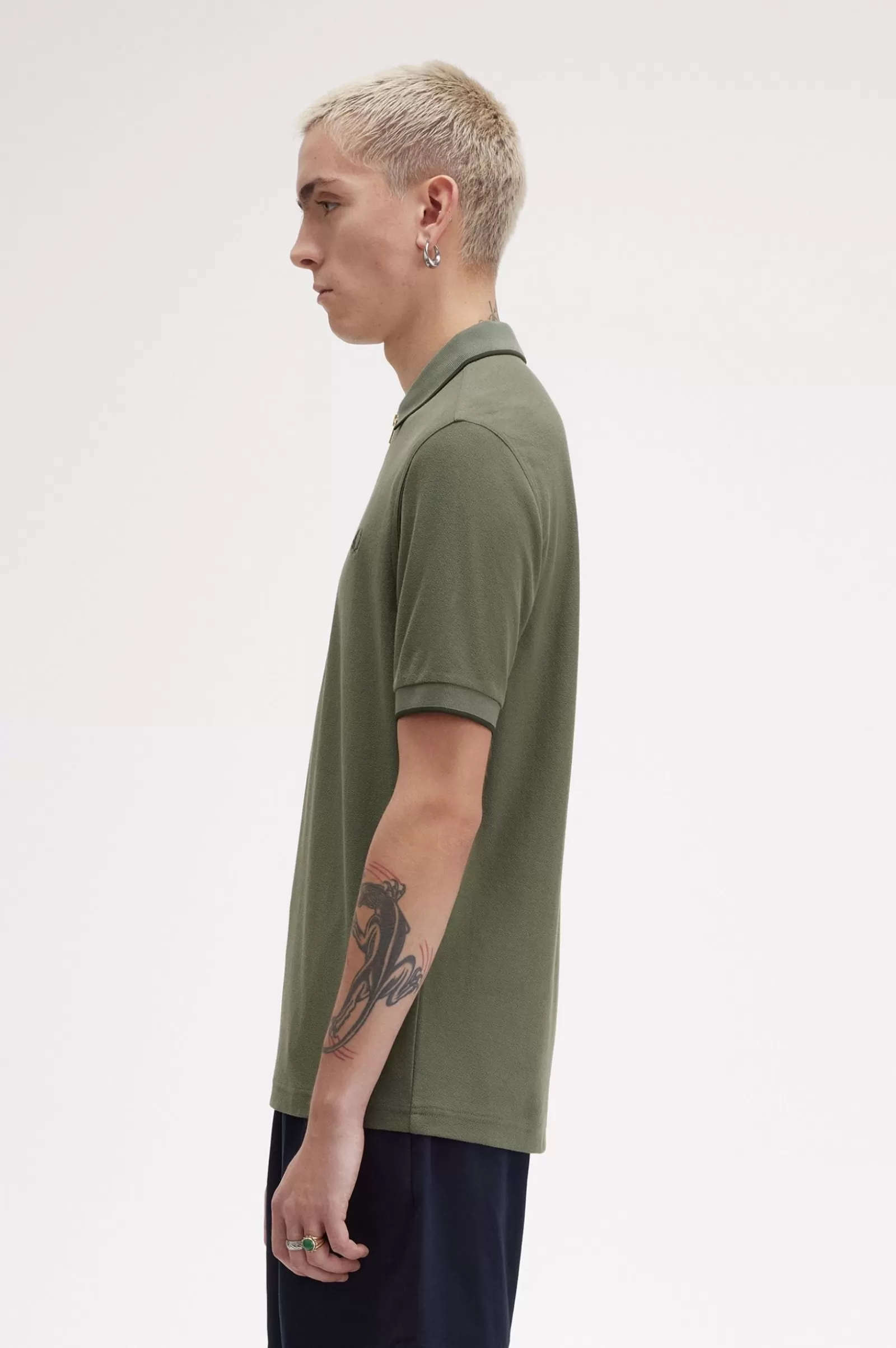 Flash Sale Crepe Piqué Zip Neck Polo Shirt Polo Shirts
