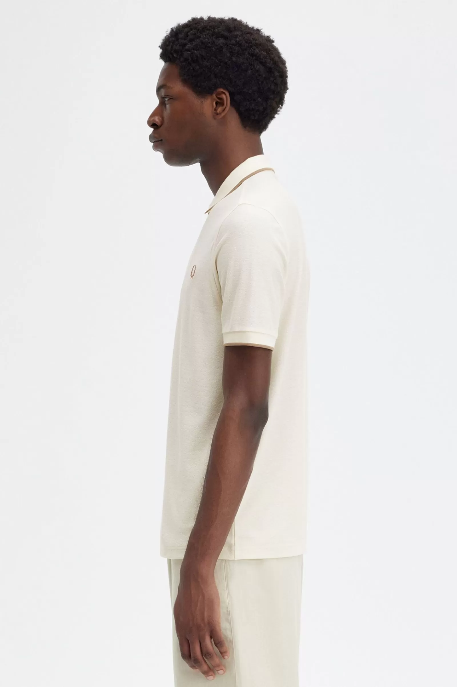 Fashion Crepe Piqué Zip Neck Polo Shirt Polo Shirts