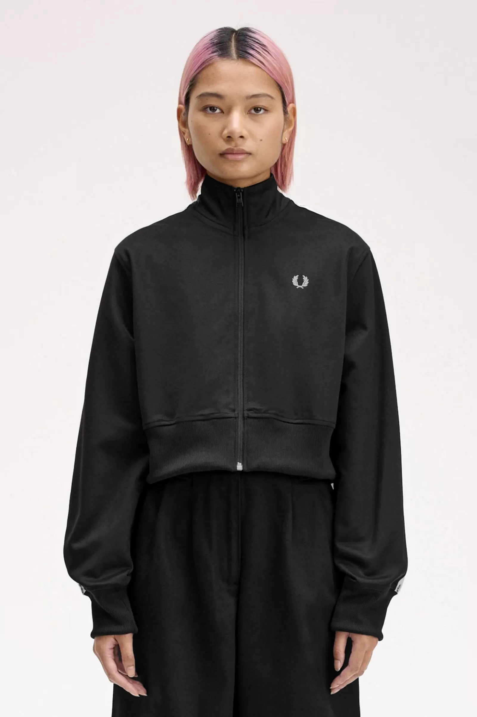 Shop Cropped Taped Track Jacket Women Coats & Jackets