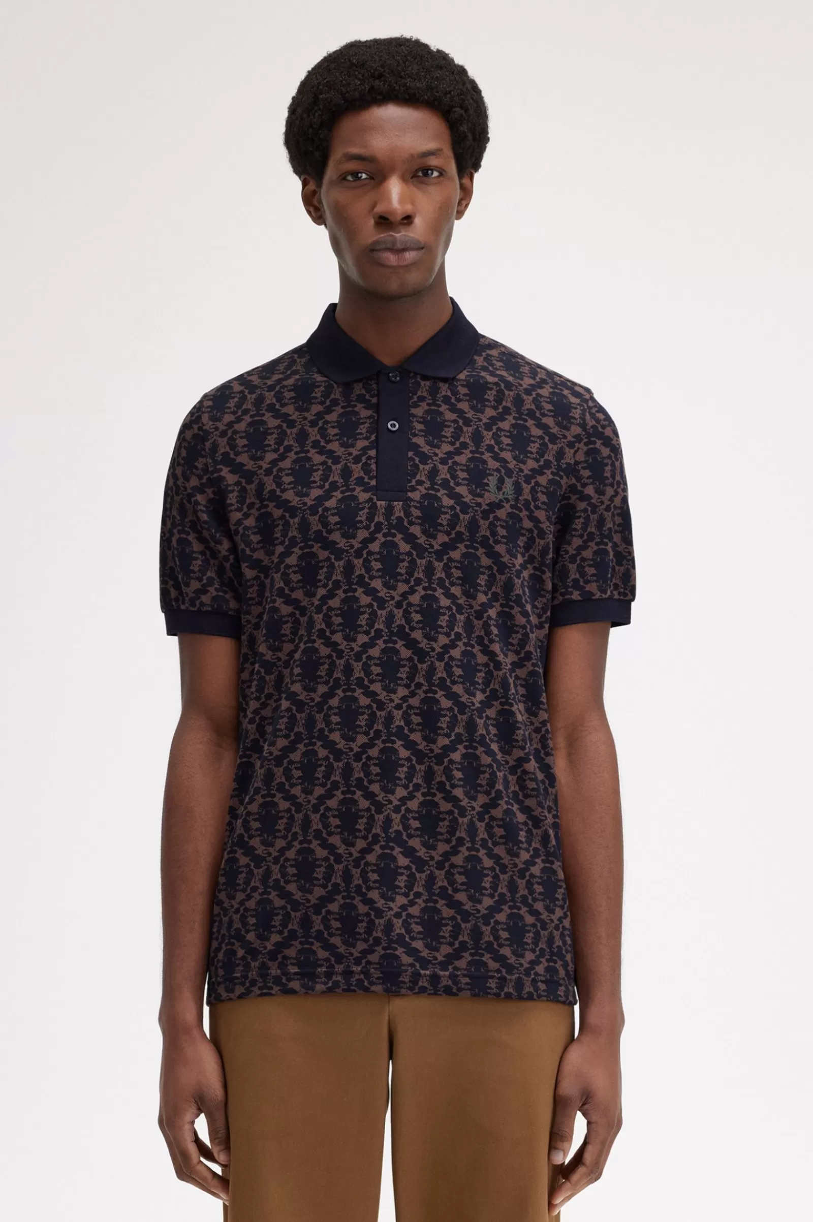 Fashion Ink Blot Print Shirt Polo Shirts