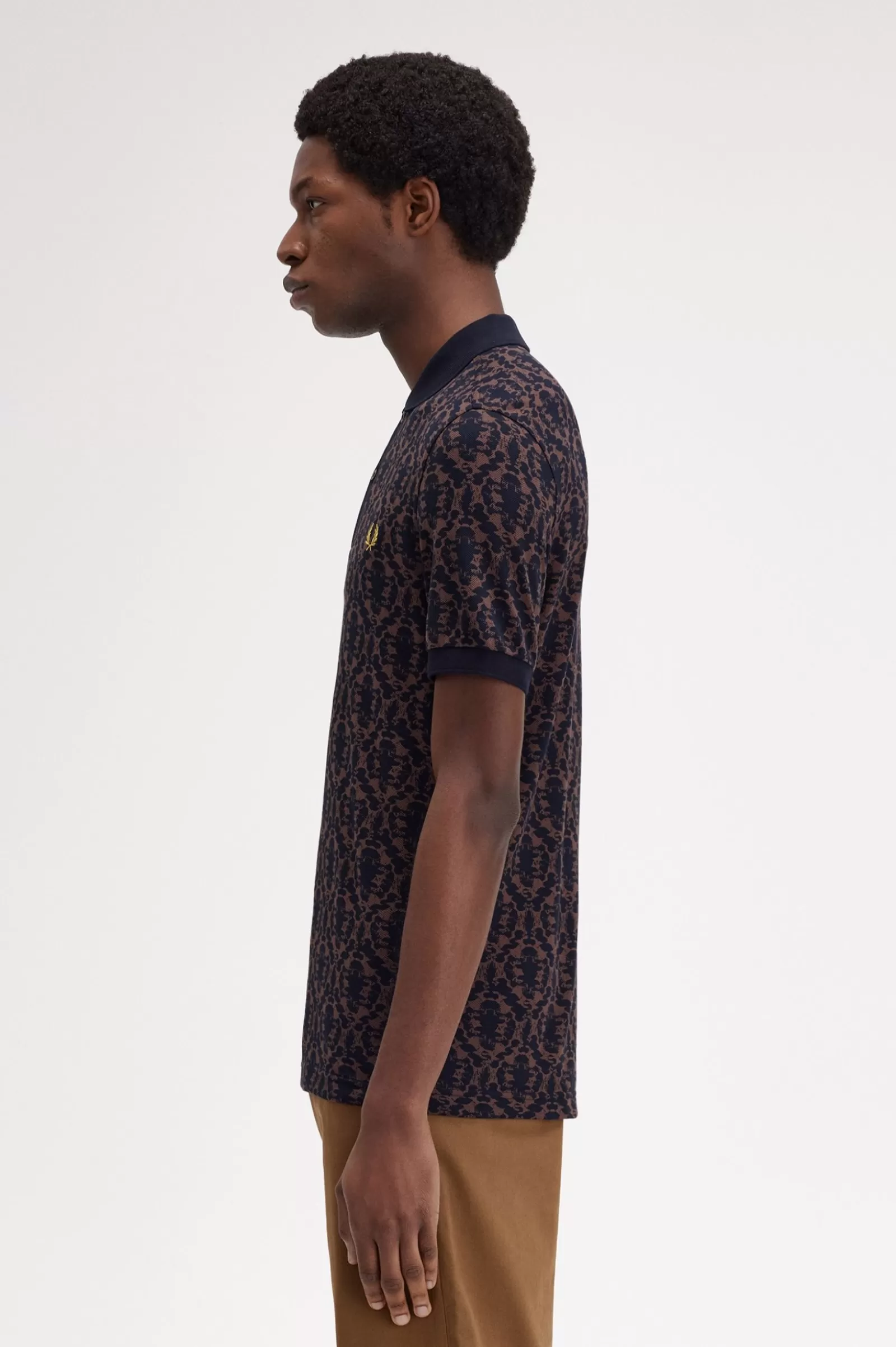 Fashion Ink Blot Print Shirt Polo Shirts