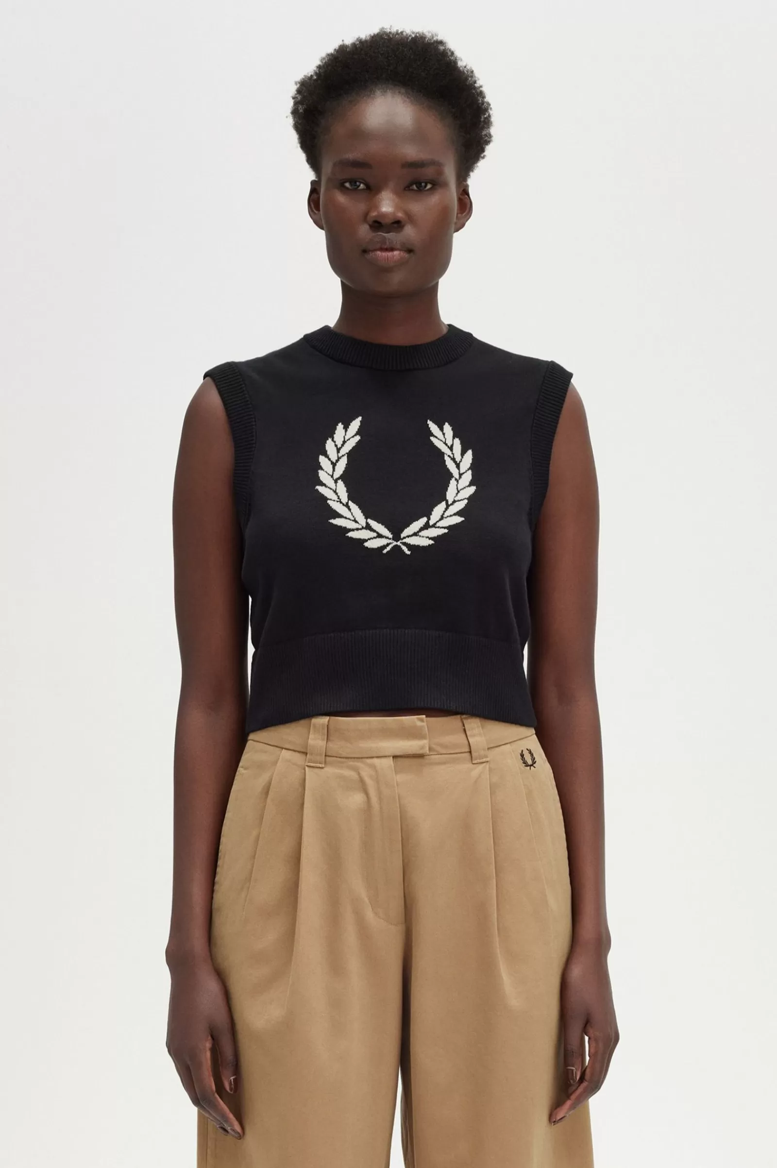 Online Laurel Wreath Knitted Tank Women Knitwear