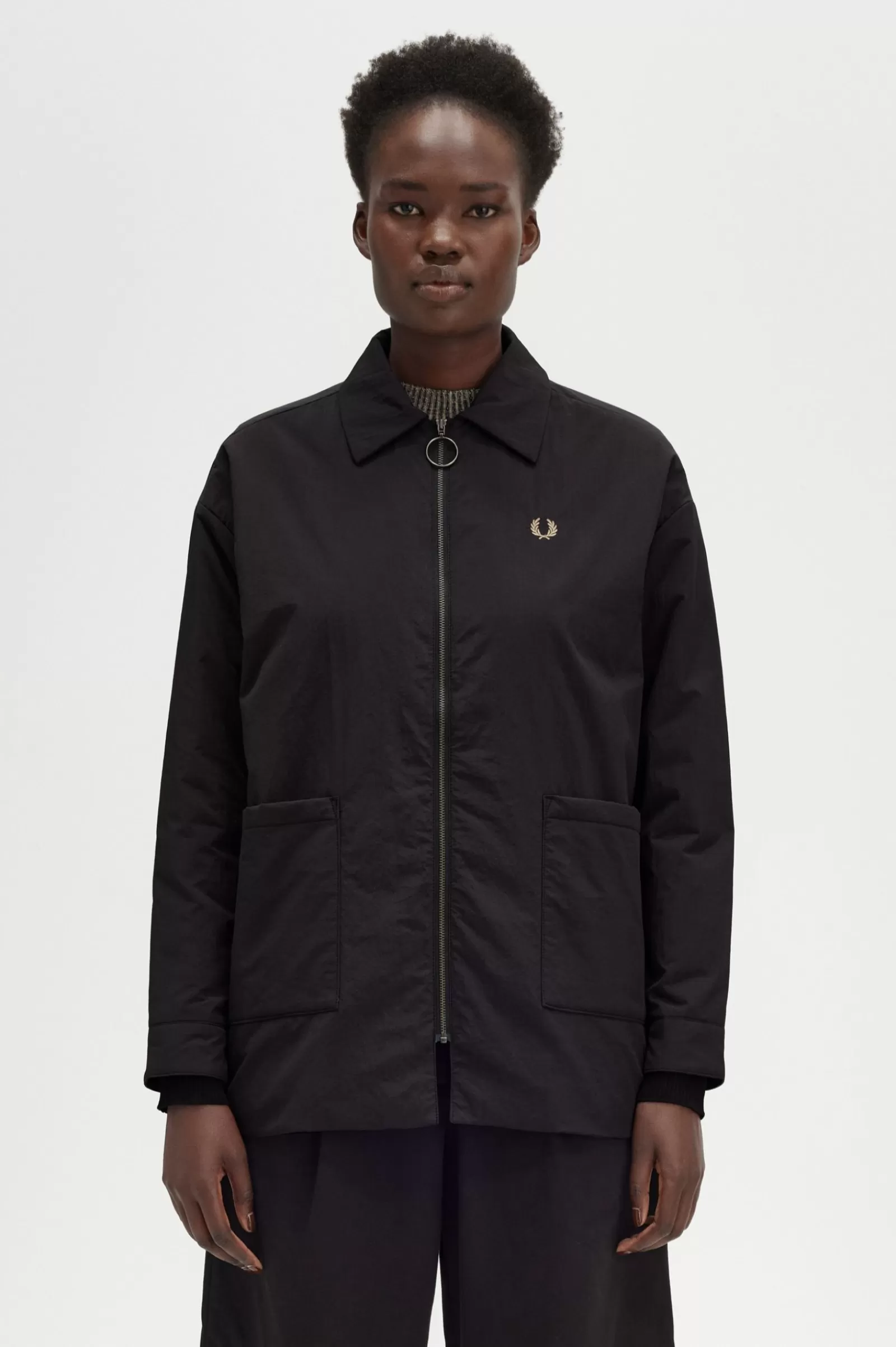 Sale Padded Zip-Through Overshirt Women Coats & Jackets