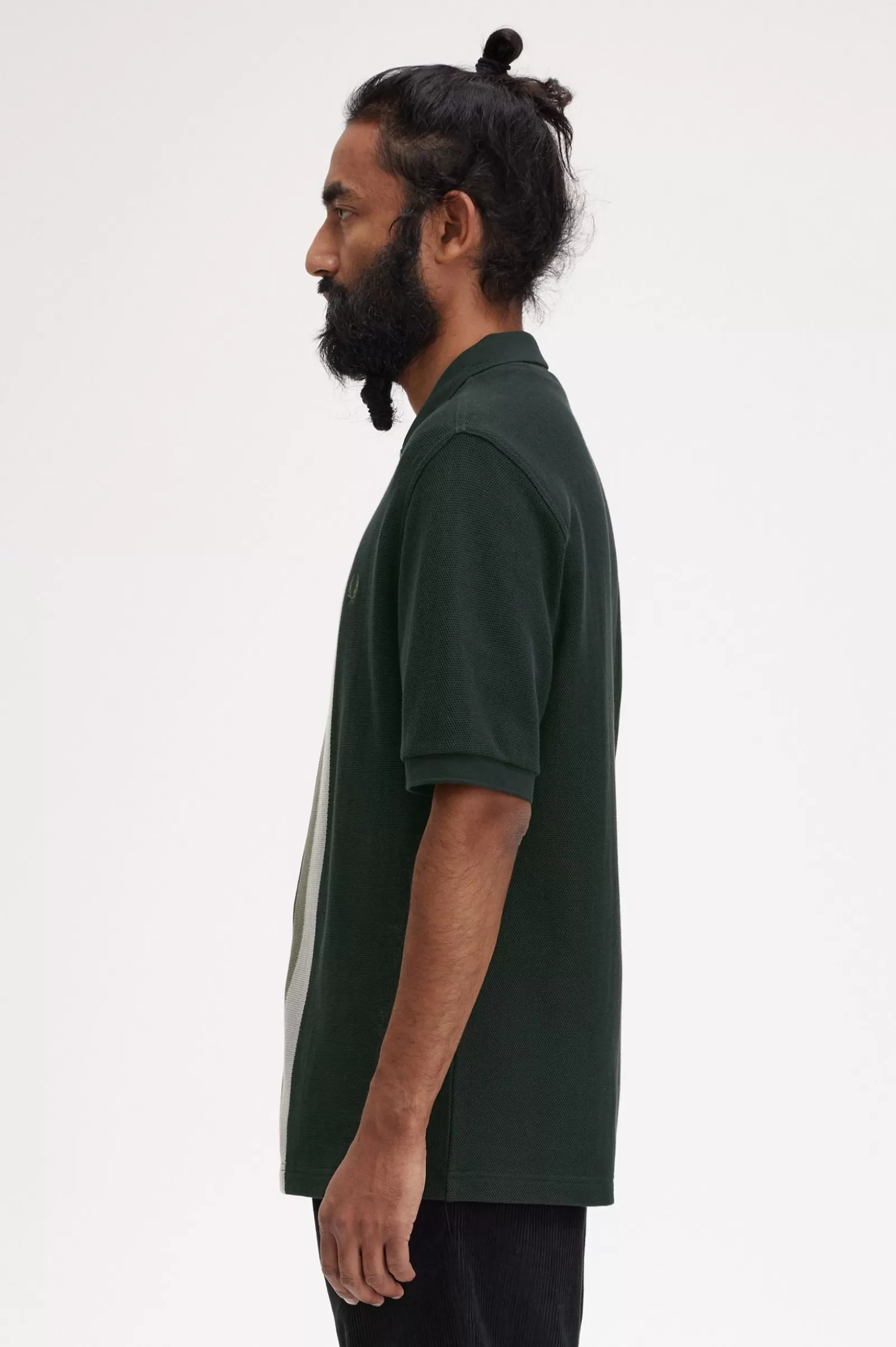 Hot Panelled Button Through Polo Shirt Polo Shirts