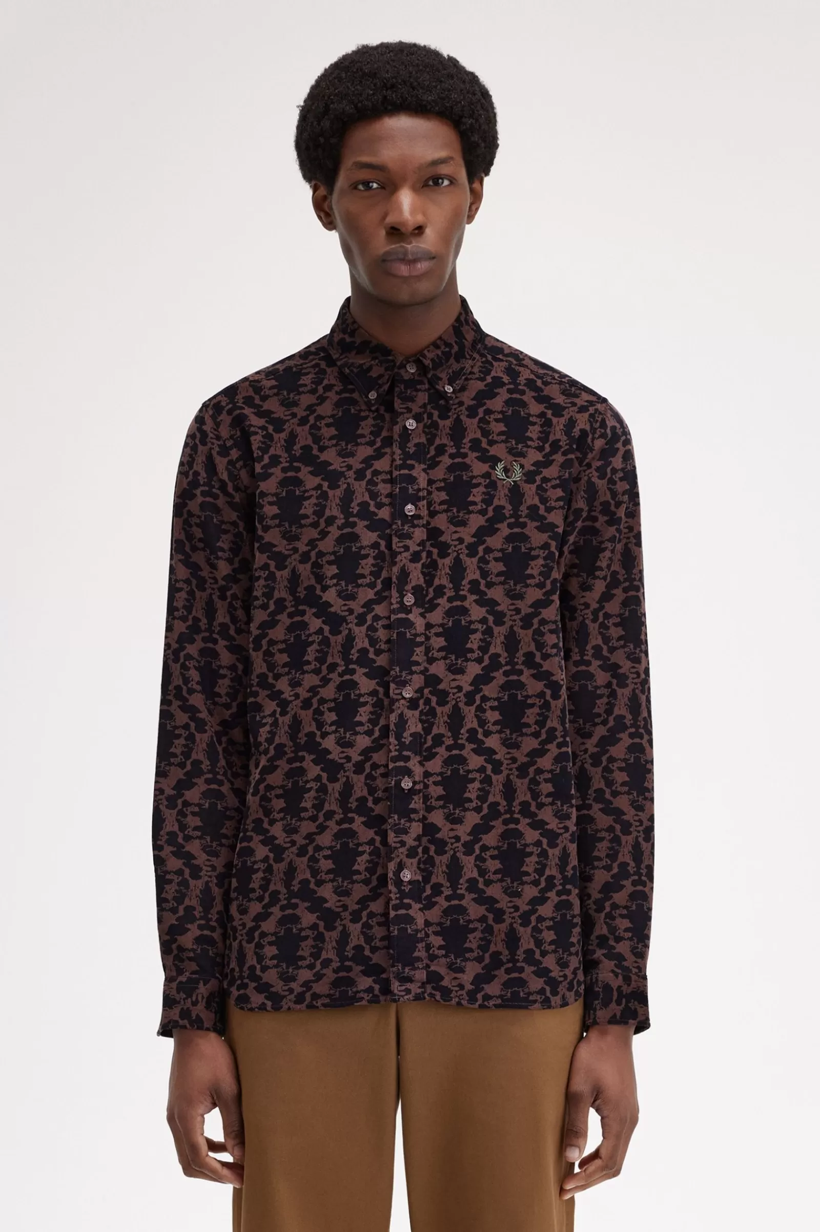 Store Repeat Print Corduroy Shirt Shirts
