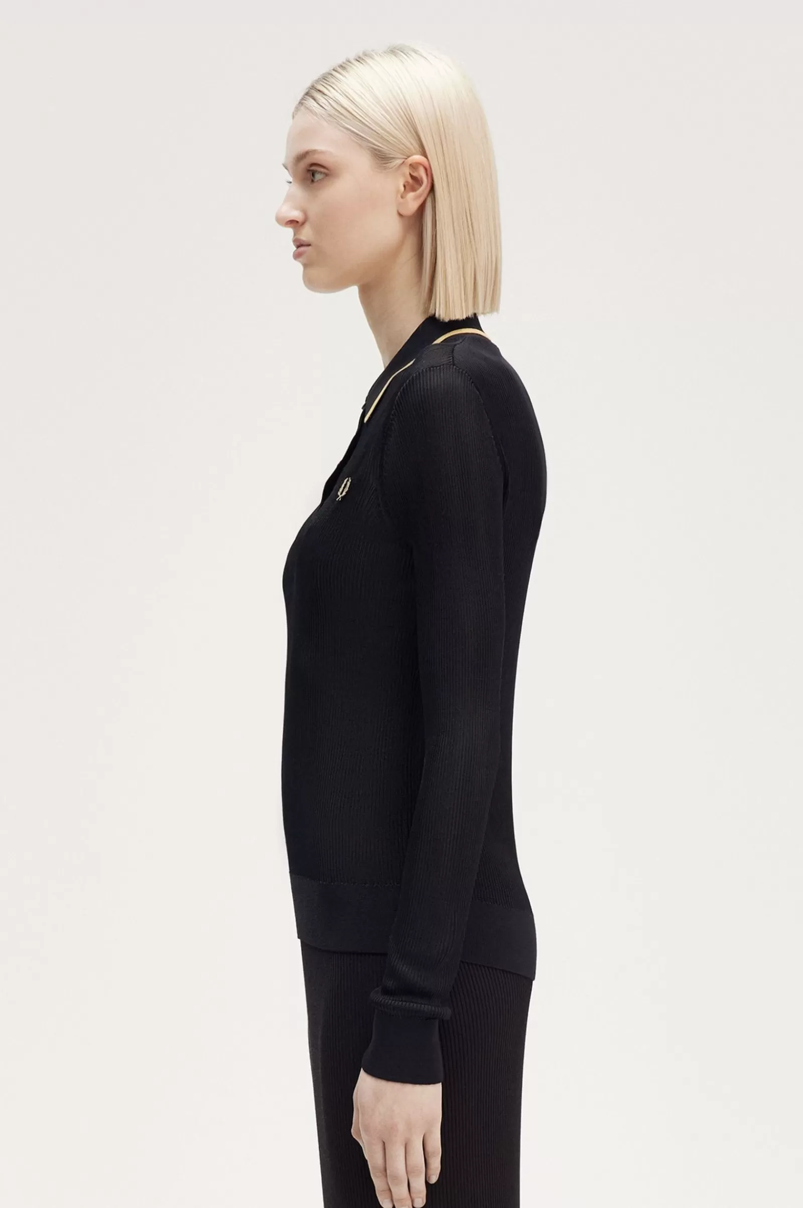 Sale Ribbed Knitted Shirt Women Knitwear