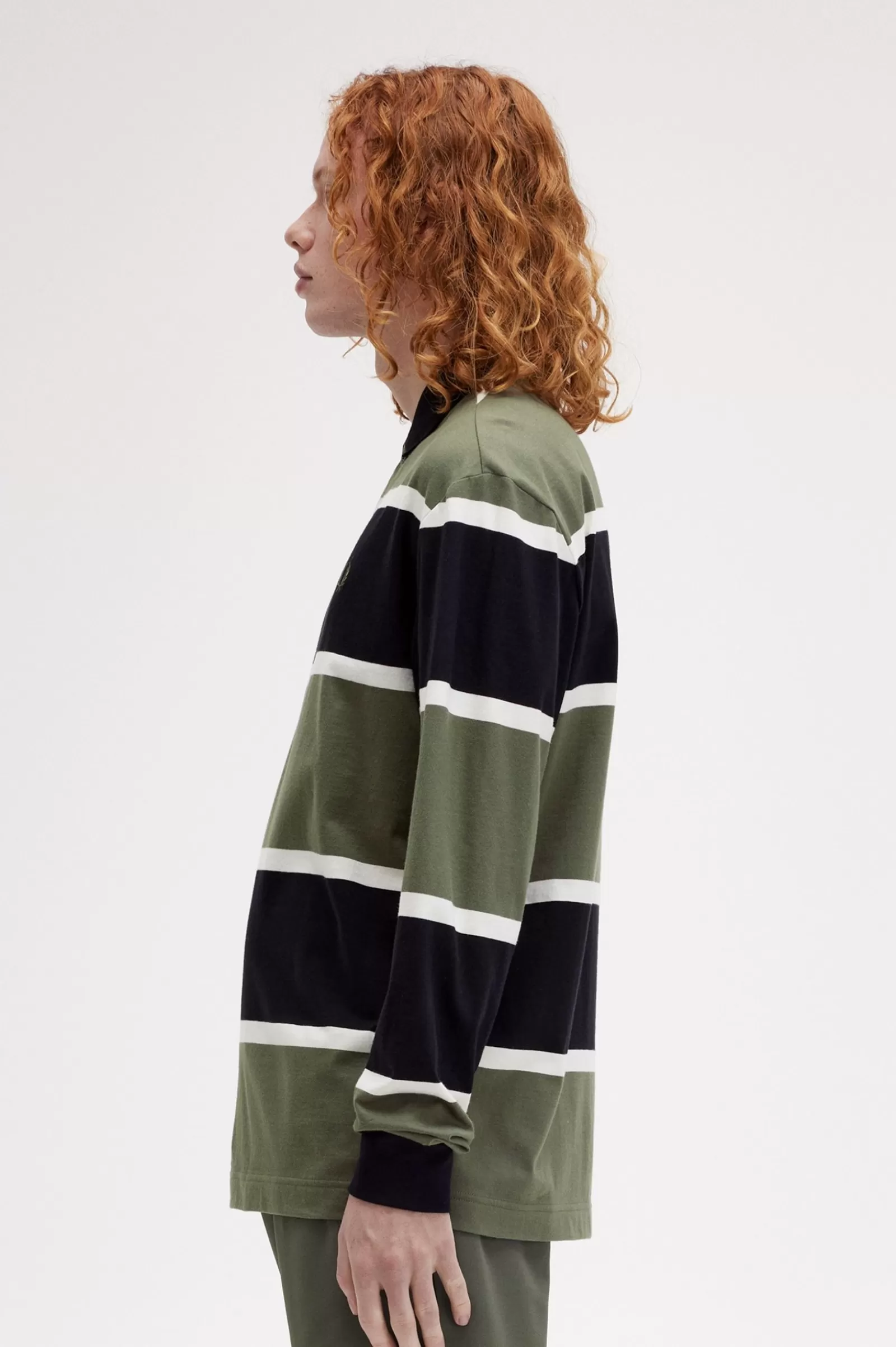 Clearance Striped Long Sleeve Polo Shirt Polo Shirts