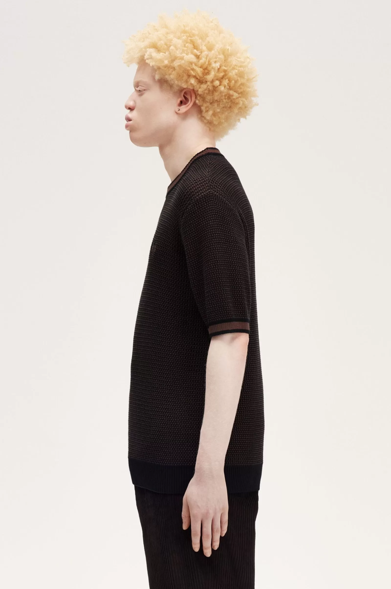 Shop Textured Knitted Shirt Knitwear