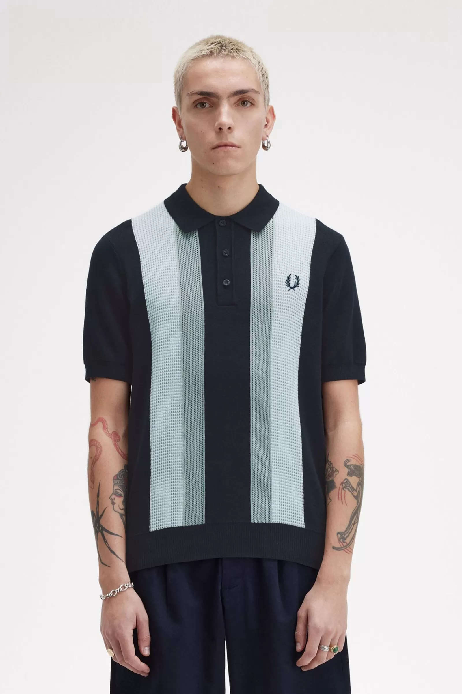 Flash Sale Textured Stripe Knitted Shirt Knitwear