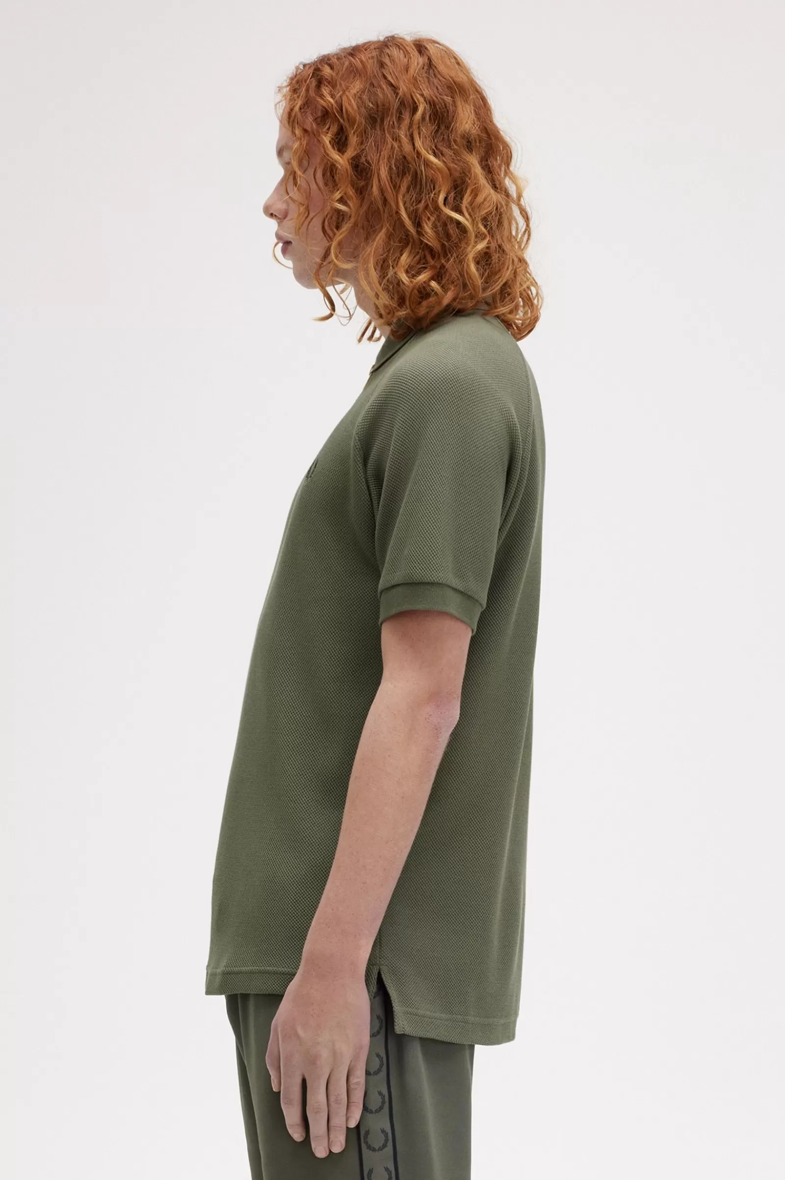 Fashion Textured Zip Neck Polo Shirt Polo Shirts