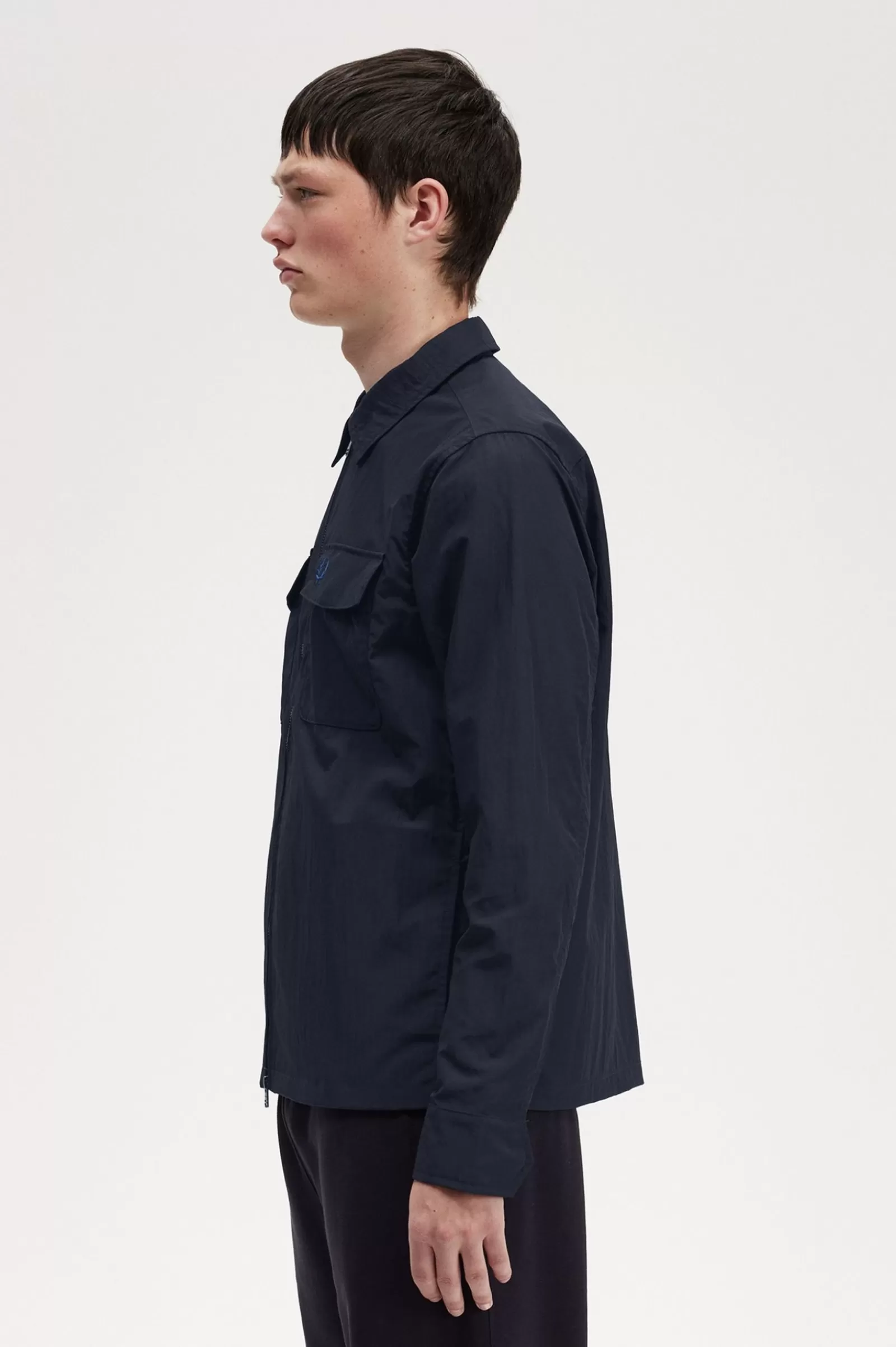 Fashion Textured Zip-Through Overshirt Overshirts | Shirts