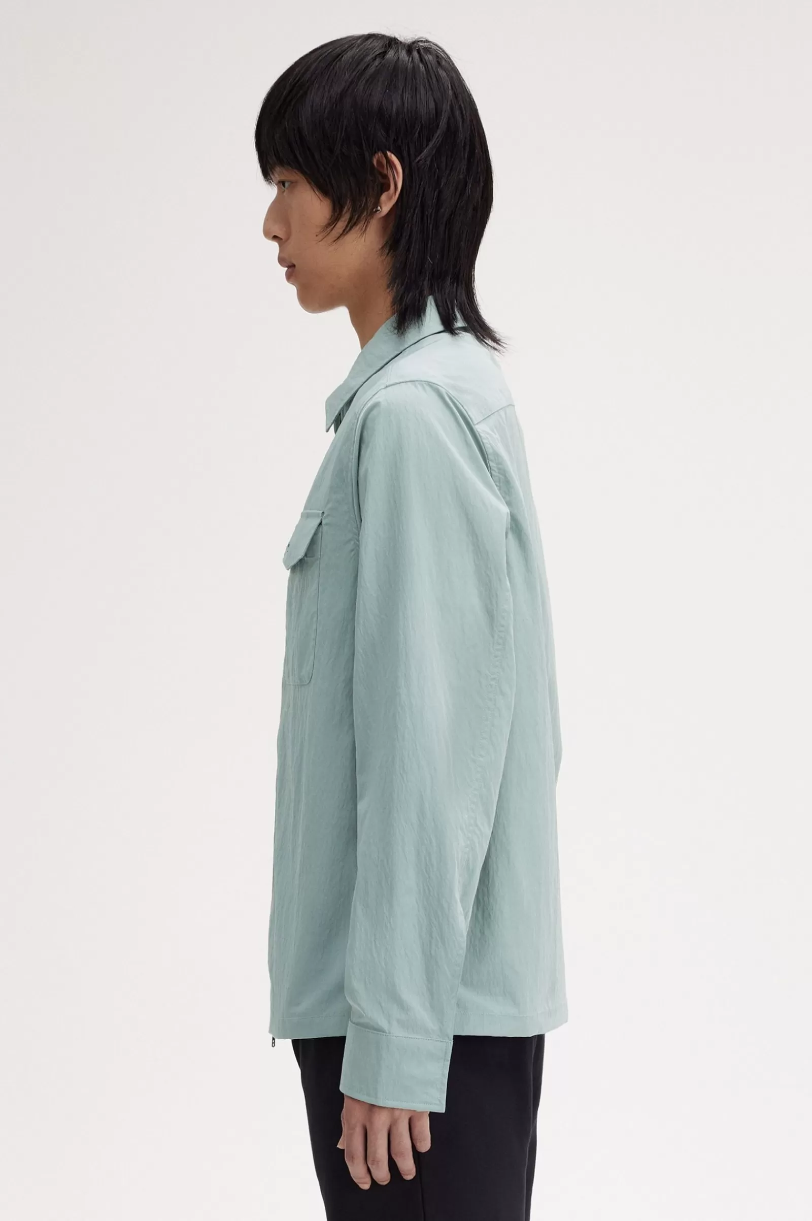 Best Sale Textured Zip-Through Overshirt Overshirts | Shirts