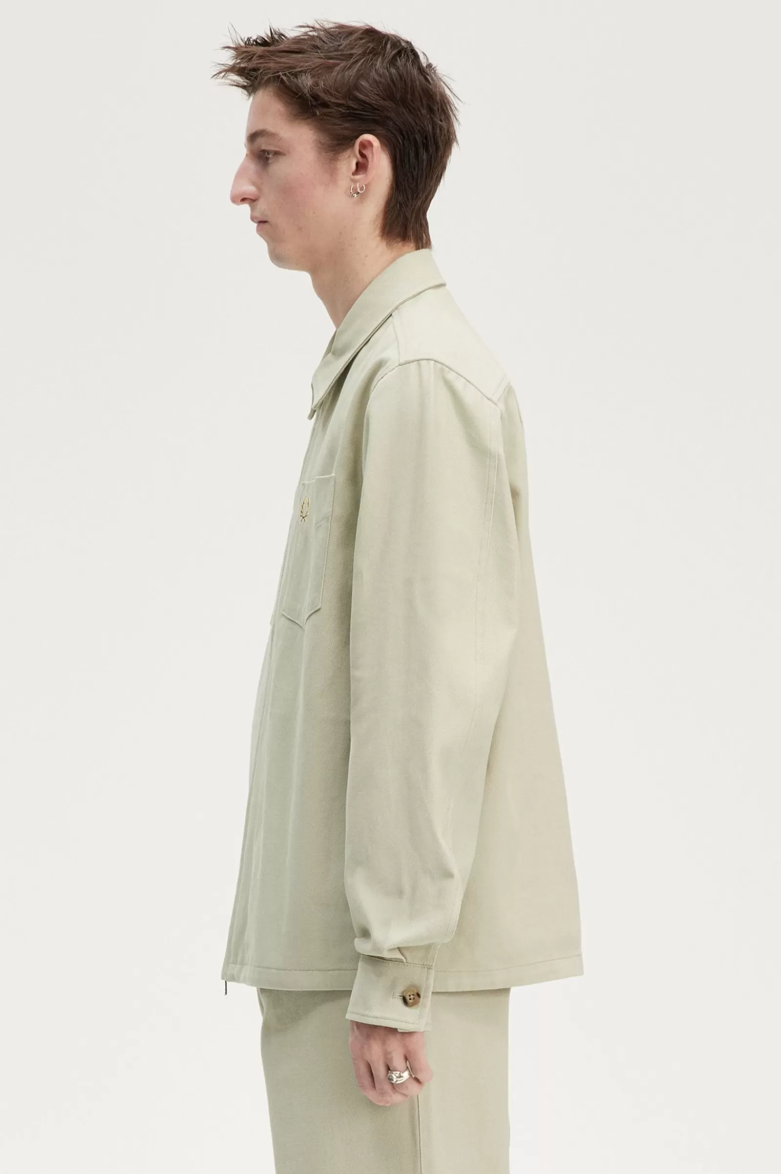 Store Twill Zip Through Overshirt Overshirts | Shirts