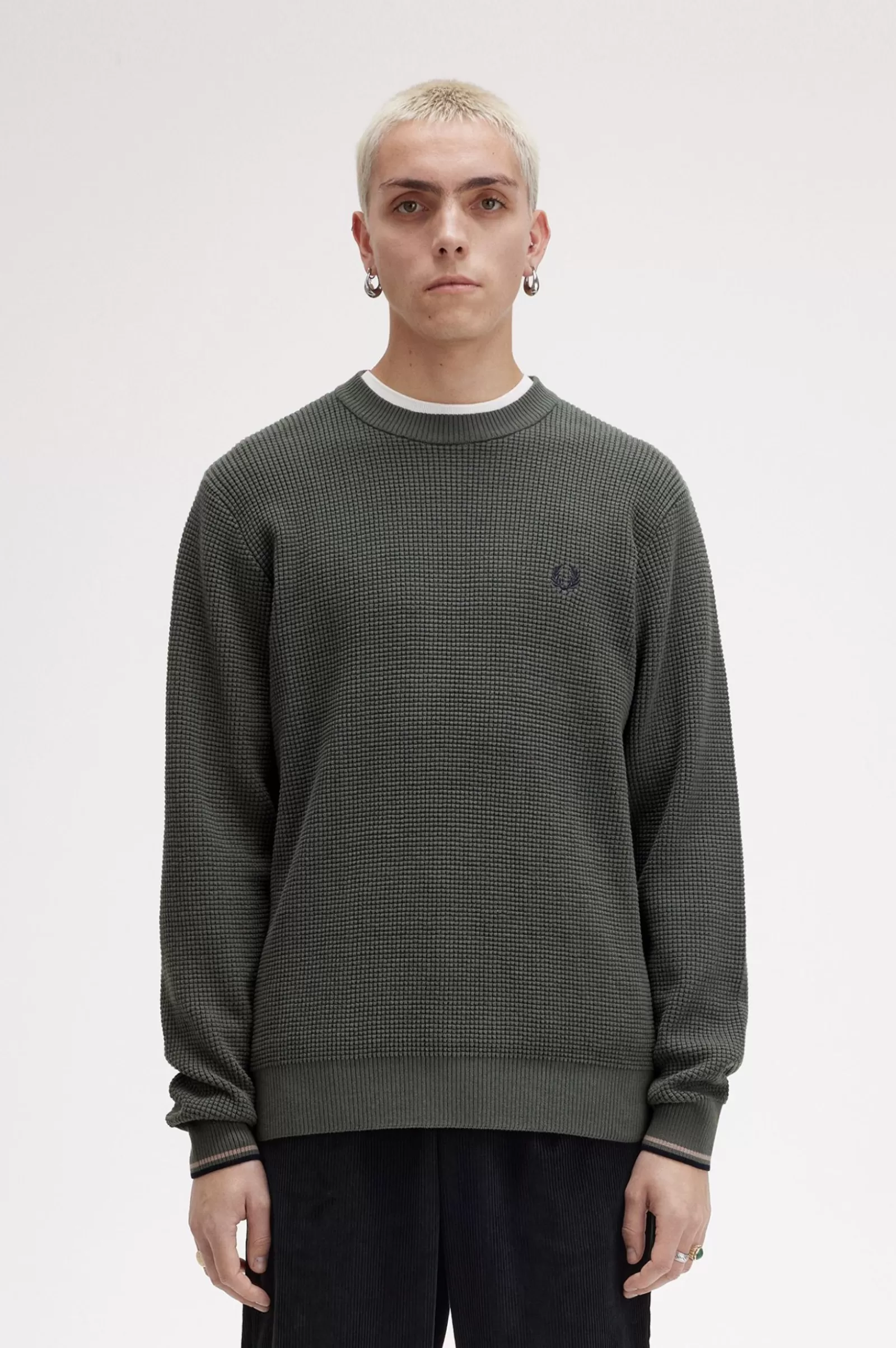 Cheap Waffle Stitch Jumper Knitwear