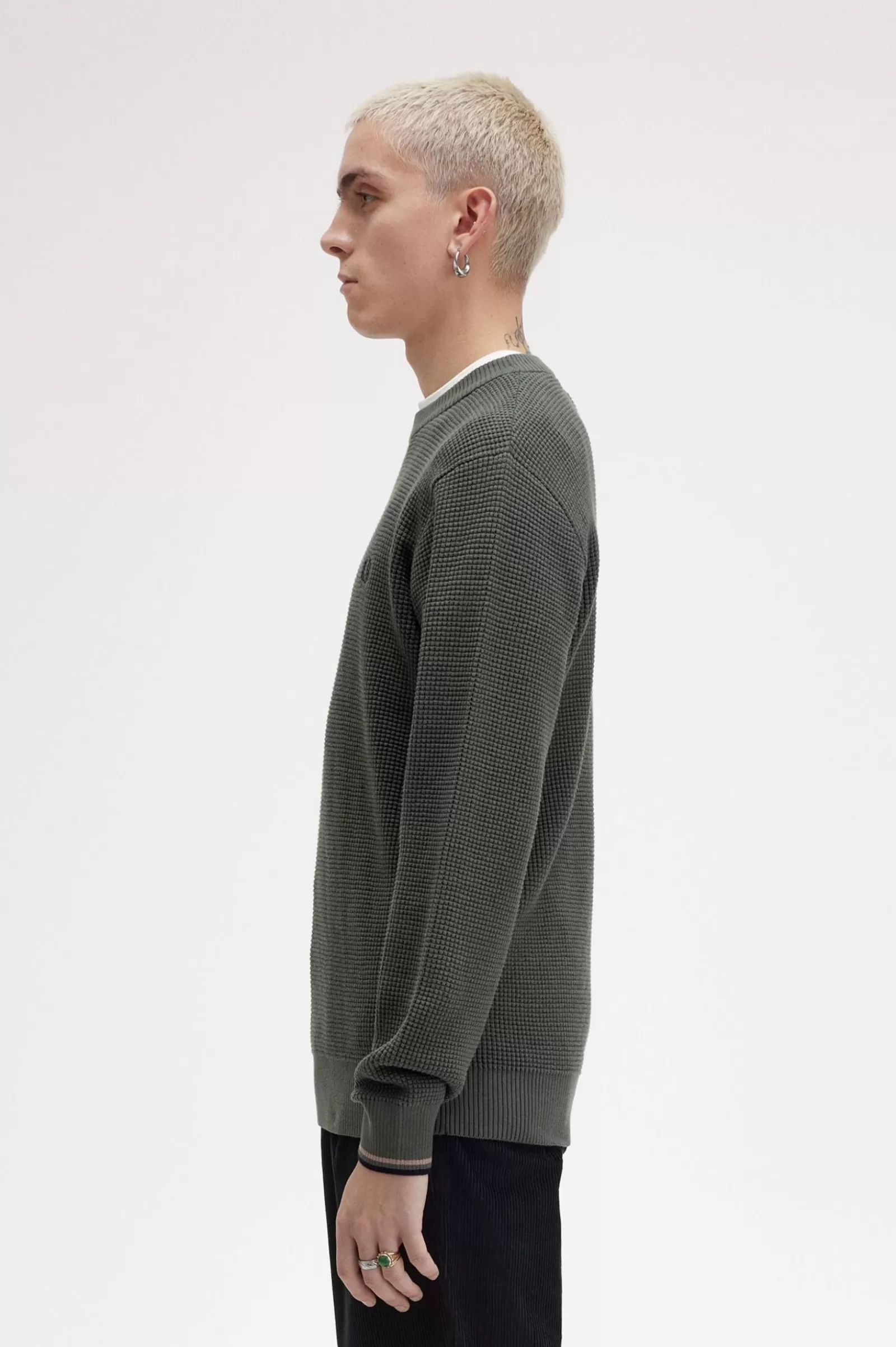 Cheap Waffle Stitch Jumper Knitwear