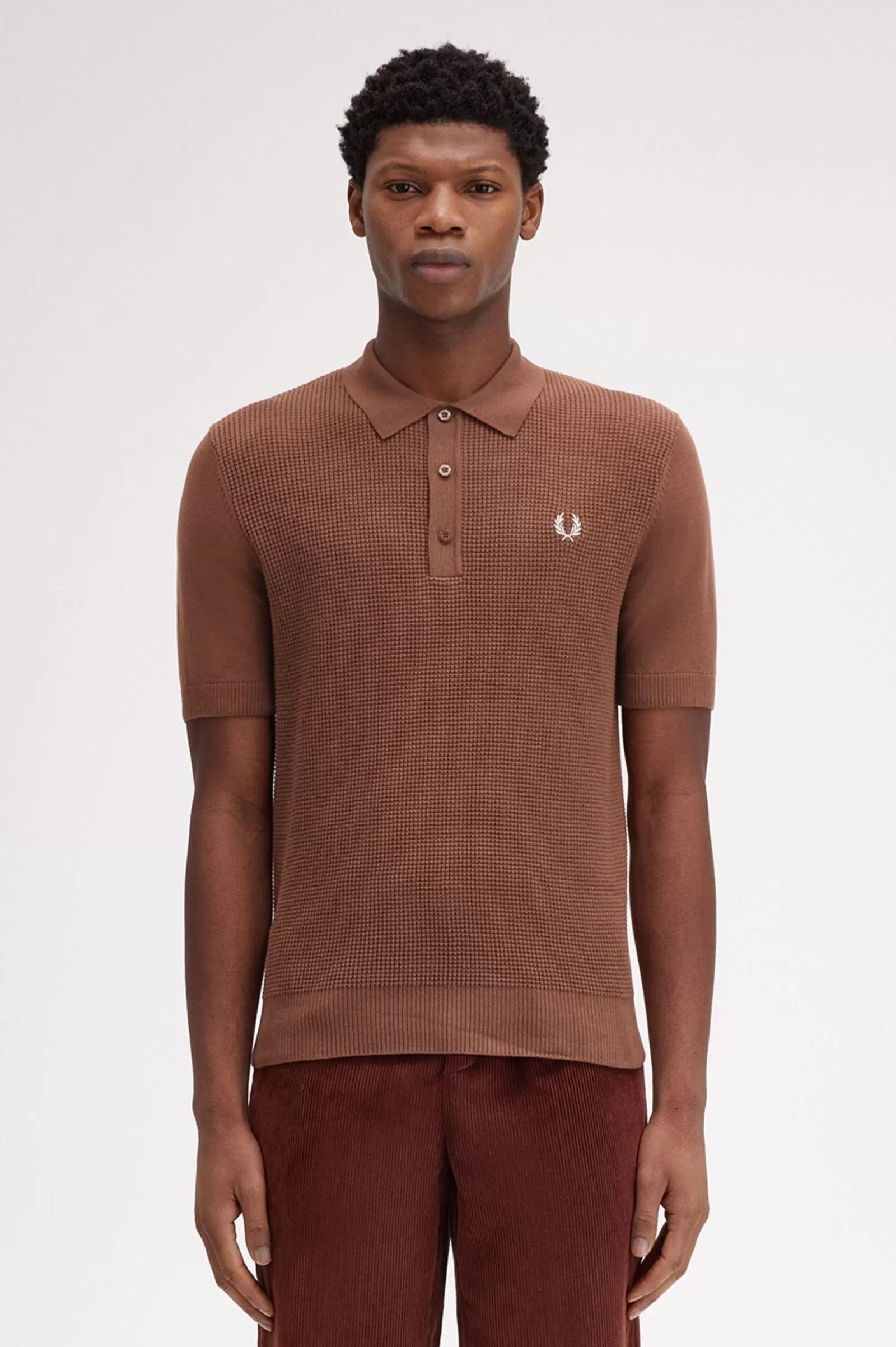 Flash Sale Waffle Stitch Knitted Shirt Knitwear