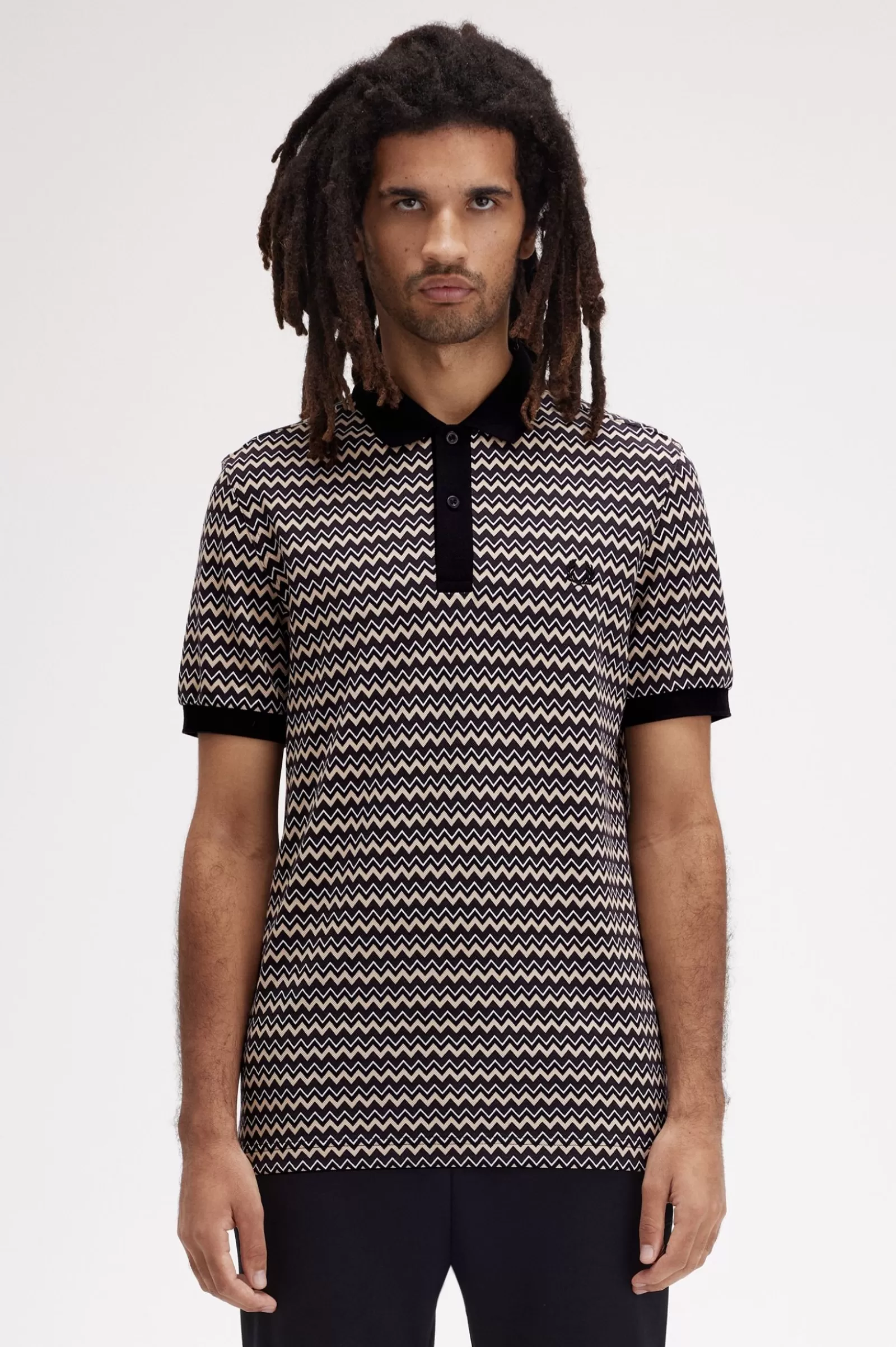 Cheap Zig Zag Print Shirt Polo Shirts