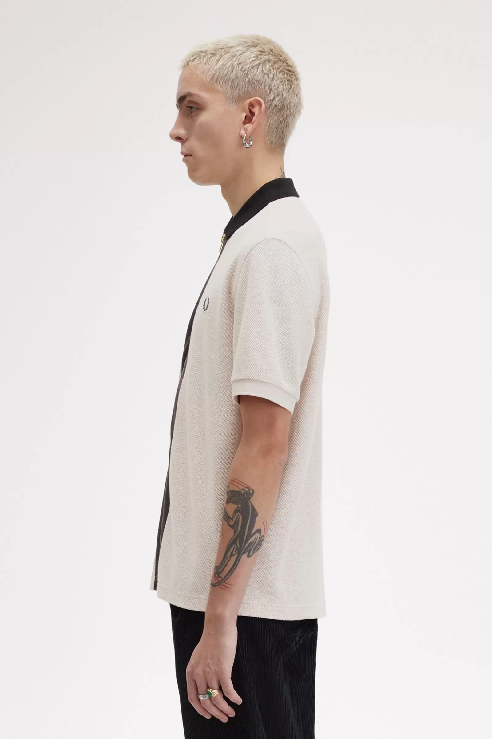 Clearance Zip Through Polo Shirt Polo Shirts